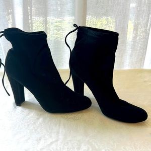 Charles David black Suede Boots-great with leggings for fall or the holidays